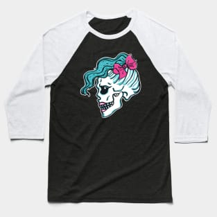 Girl Skull Baseball T-Shirt